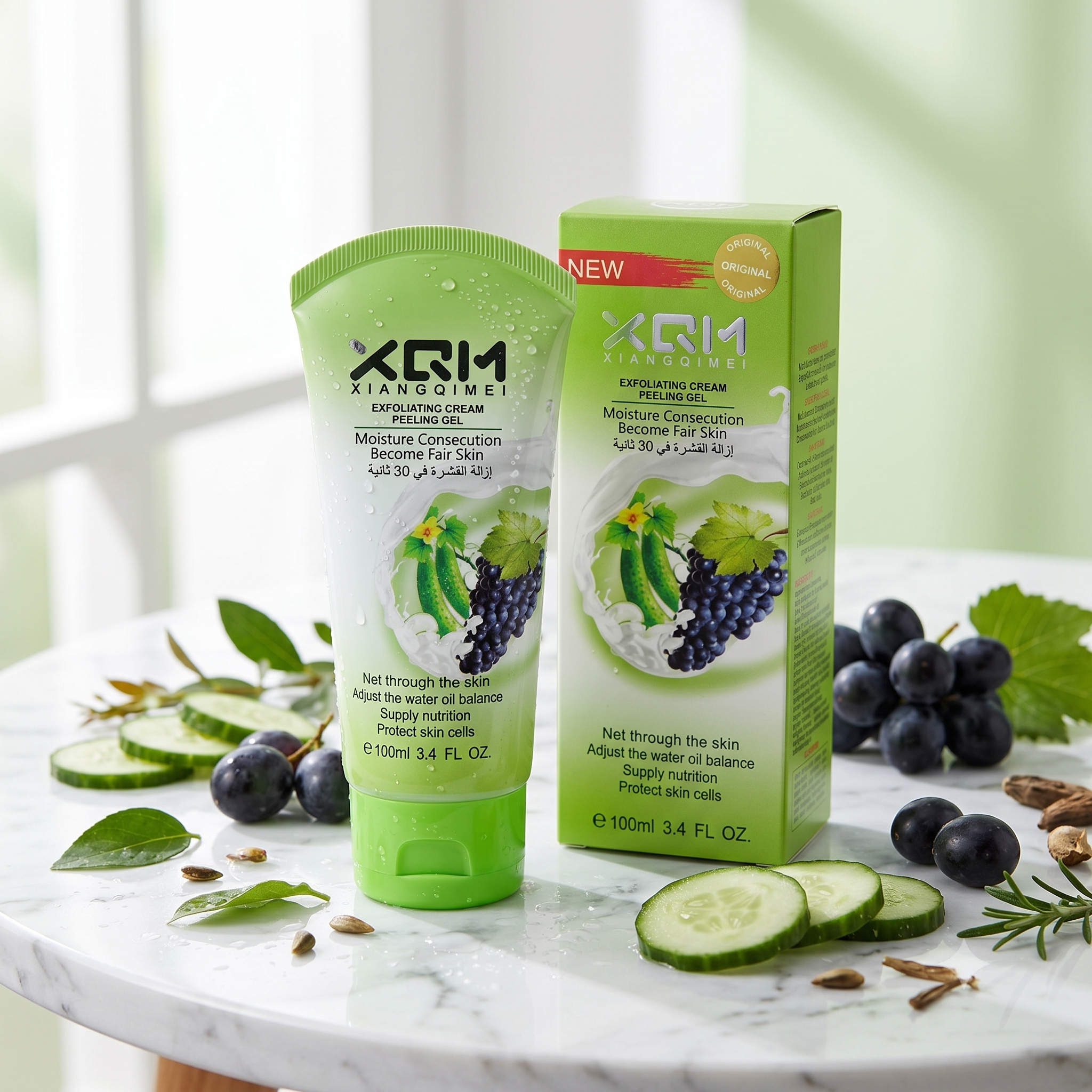 XRM Exfoliating Gel 100ml – Dead Skin Remover Face Scrub | Gentle Peeling Gel for Smooth & Glowing Skin
